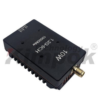 40 किमी लंबी दूरी का वायरलेस VTX 1.2GHz 10W UAV वीडियो ट्रांसमीटर FPV VTX वीडियो लिंक 9CH