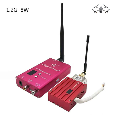 लाल 1.2Ghz 8W डिजिटल Vtx Fpv 8 चैनलों के साथ