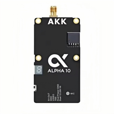 AKK 5.8G 10W VTX Alpha10 वीडियो ट्रांसमीटर 80 CH ड्रोन RC एक्सेसरीज़ के साथ स्मार्ट ऑडियो का समर्थन करता है