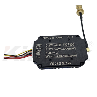 3.3GHz 3.5W FPV एनालॉग वीडियो ट्रांसमीटर और रिसीवर 24CH लंबी दूरी वायरलेस वीडियो TX VRX