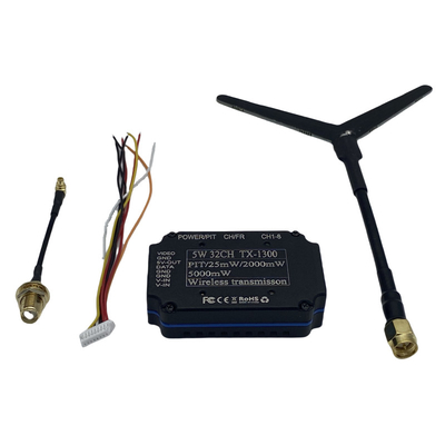 1.2G 1.3G 5W वायरलेस वीडियो ट्रांसमीटर 32CH FPV VTX 25mW 2000mW 5000mW वीडियो लिंक