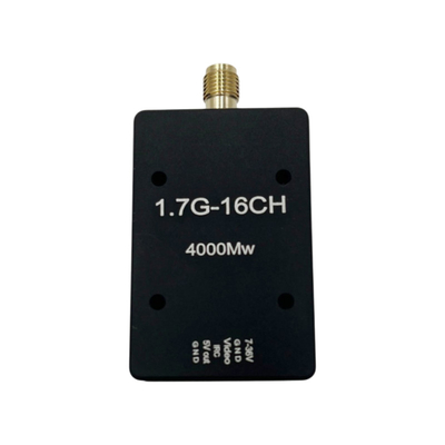 1.7GHz 4W FPV एनालॉग वीडियो ट्रांसमीटर, UAV वीडियो TX के लिए लंबी दूरी के वायरलेस VTX के साथ