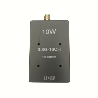 3.3G 10W ड्रोन वीडियो ट्रांसमीटर 3.3GHz FPV वायरलेस VTX लंबी दूरी के वीडियो प्रेषक के लिए