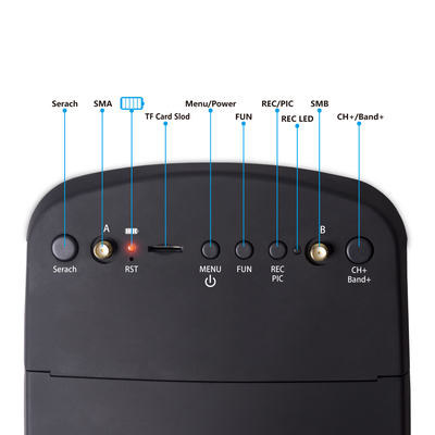 5.8G 40CH FPV चश्मा 5 इंच प्लास्टिक DVR वीडियो चश्मा पेशेवर ड्रोन एक्सेसरीज़