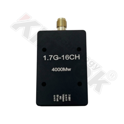 1.7GHz 4W FPV एनालॉग वीडियो ट्रांसमीटर, UAV वीडियो TX के लिए लंबी दूरी के वायरलेस VTX के साथ