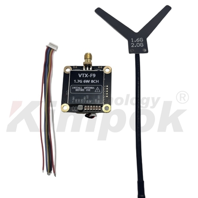 1.7G 6W वायरलेस वीडियो ट्रांसमीटर और रिसीवर 8CH समर्थन IRC Tramp 1.7G VTX VRX