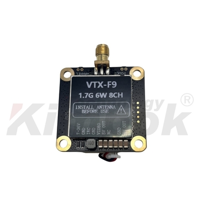 1.7G 6W वायरलेस वीडियो ट्रांसमीटर और रिसीवर 8CH समर्थन IRC Tramp 1.7G VTX VRX