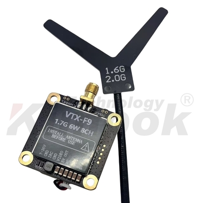 1.7G VTX 1.9G VTX 6W वायरलेस वीडियो ट्रांसमीटर 20 किमी लंबी दूरी की छवि संचरण