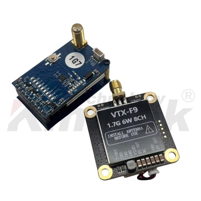 1.7G 6W वायरलेस वीडियो ट्रांसमीटर और रिसीवर 8CH समर्थन IRC Tramp 1.7G VTX VRX